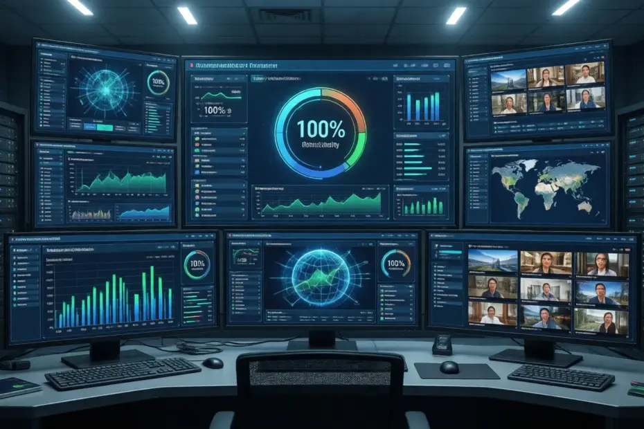 iptv anbieter vergleich Smart-TV-Bildschirm mit Übersicht und Ranking der zehn besten IPTV Dienste 2026