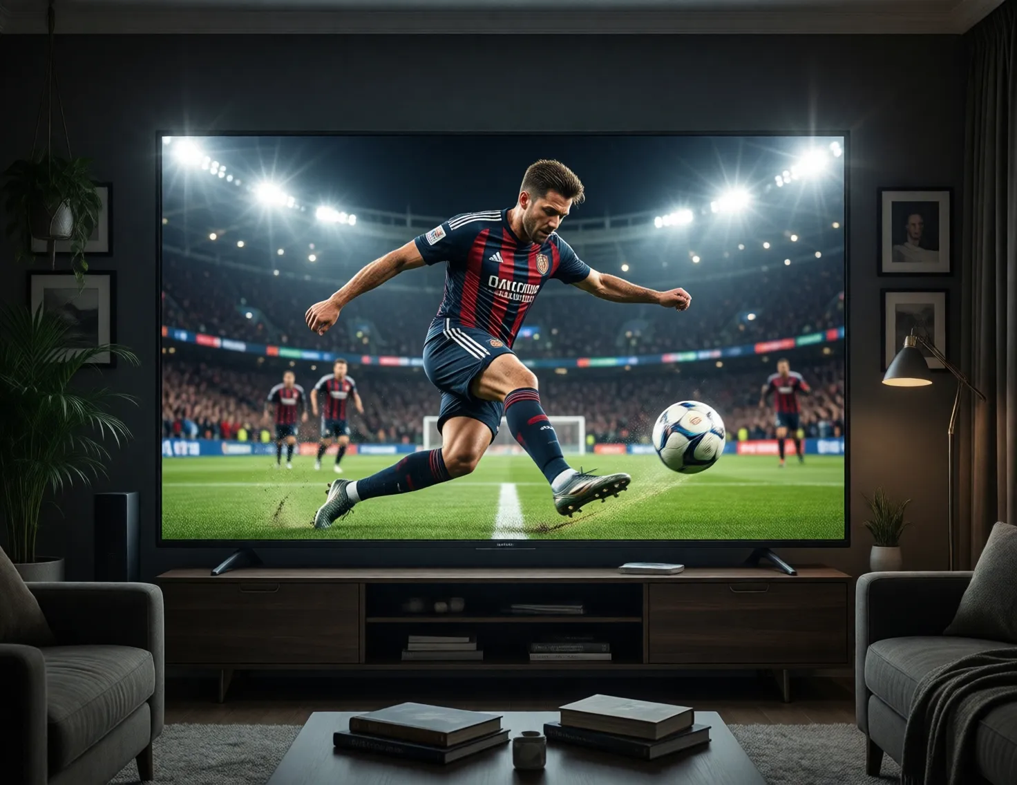 Smart TV Bildschirm mit geladener Playlist des besten deutschen M3U Anbieters für IPTV Kaufen 2026